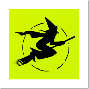 Witch Silhouette Posters and Art